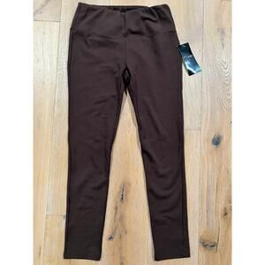 NWT Slim-sation Women's Brown Compression Ankle Leggings sz M